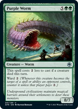 Purple Worm Card Front