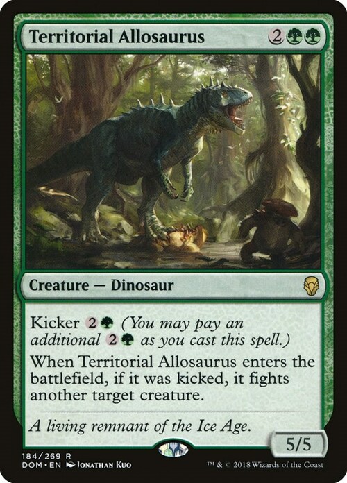 Territorial Allosaurus Card Front