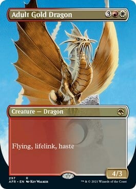 Adult Gold Dragon Card Front