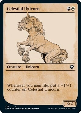 Celestial Unicorn Card Front