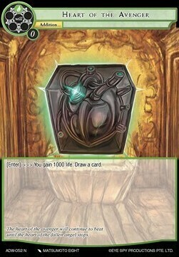 Heart of the Avenger Card Front