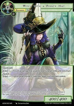 Witch with a Pointy Hat Card Front