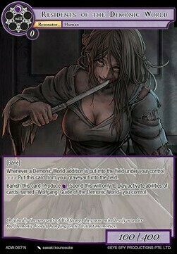 Residents of the Demonic World Card Front