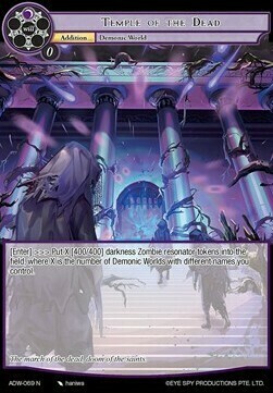 Temple of the Dead Card Front