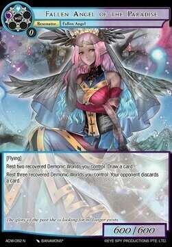 Fallen Angel of the Paradise Card Front