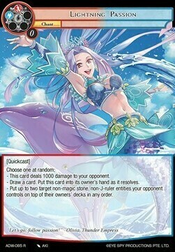 Lightning Passion Card Front