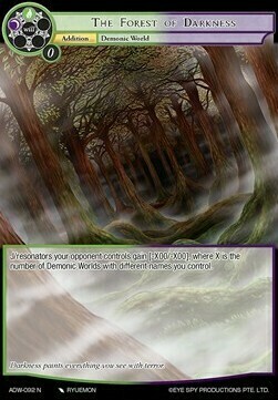 The Forest of Darkness Card Front