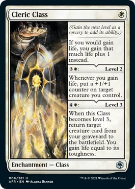 Cleric Class Card Front