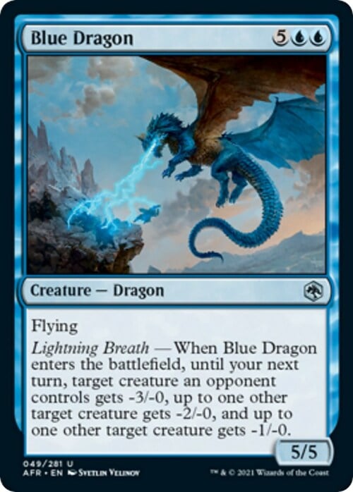 Dragón azul Frente