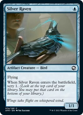 Silver Raven Card Front