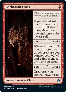 Barbarian Class Card Front