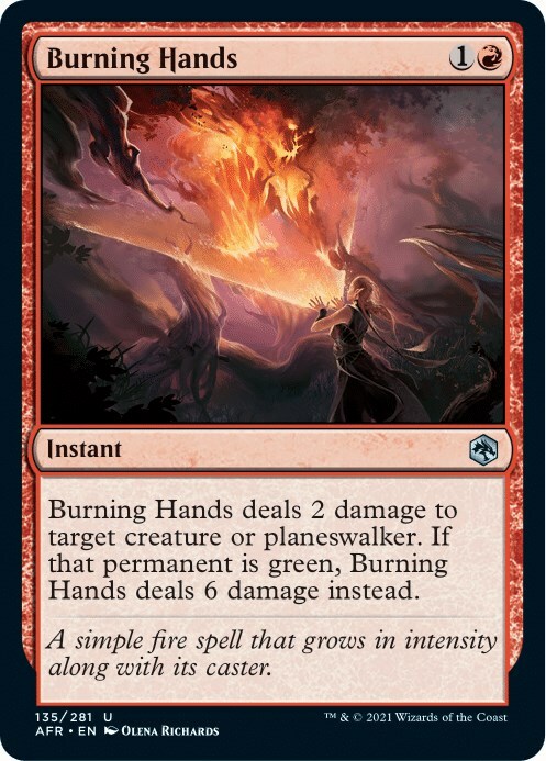 Burning Hands Card Front