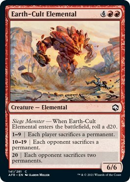 Earth-Cult Elemental Card Front