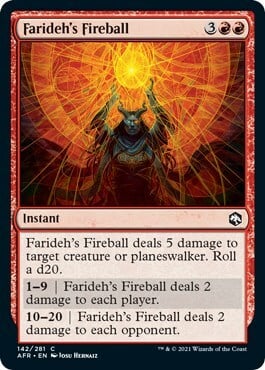 Farideh's Fireball Card Front