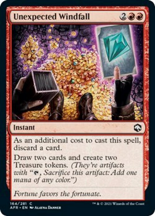 Unexpected Windfall Card Front