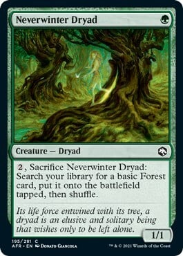 Neverwinter Dryad Card Front