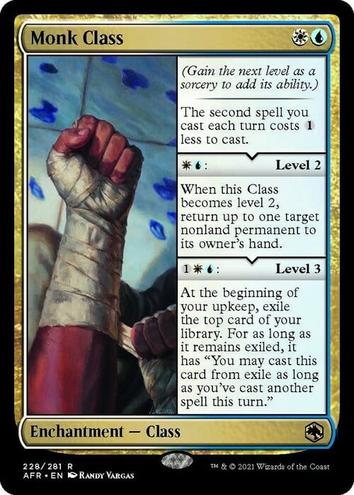 Monk Class Card Front