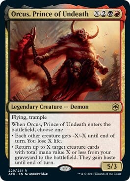 Orcus, Prince of Undeath Card Front