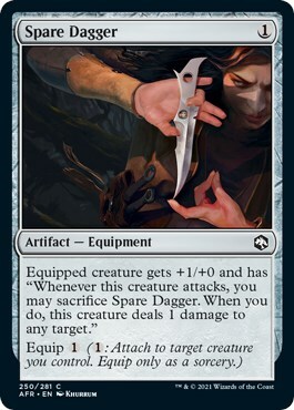 Spare Dagger Card Front