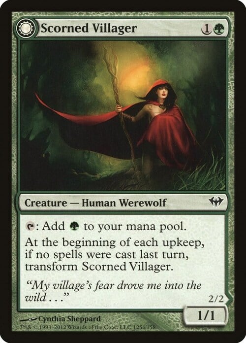 Scorned Villager // Moonscarred Werewolf Card Front