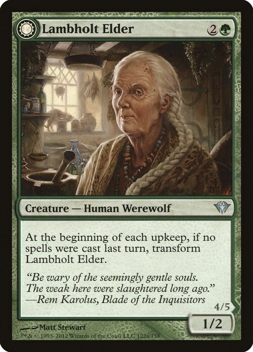 Lambholt Elder // Silverpelt Werewolf Card Front
