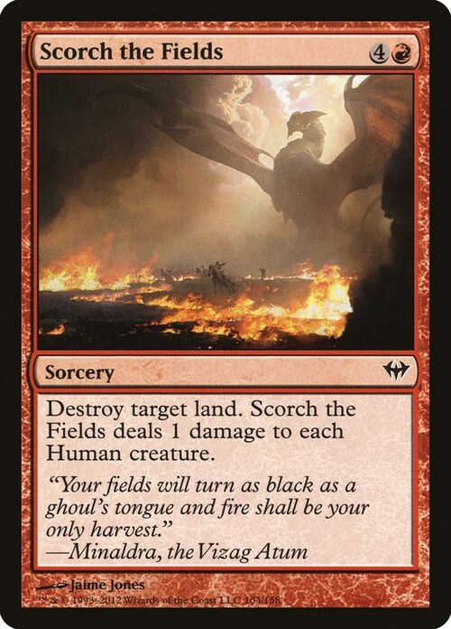 Scorch the Fields Card Front