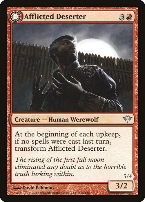 Afflicted Deserter // Werewolf Ransacker Card Front