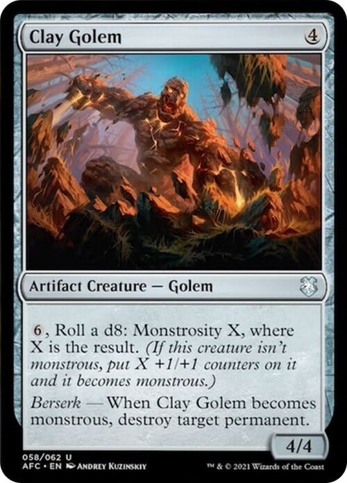 Clay Golem Card Front