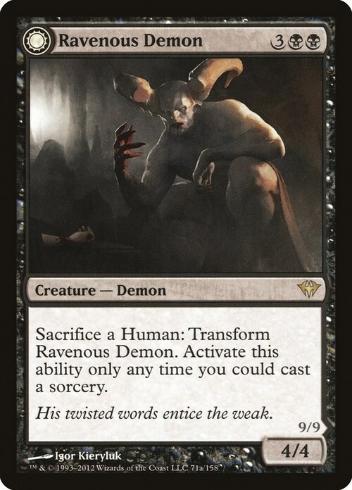 Ravenous Demon // Archdemon of Greed Card Front