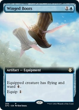 Winged Boots Card Front