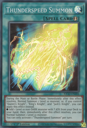 Thunderspeed Summon Card Front