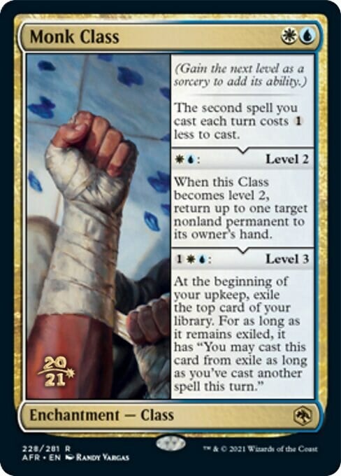 Monk Class Card Front