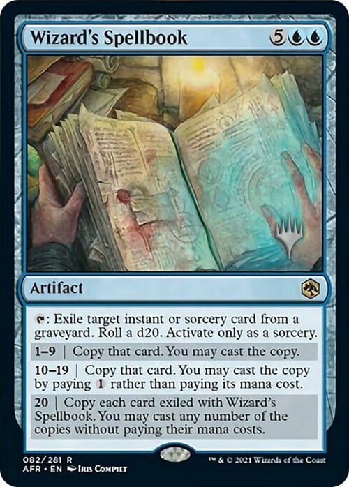 Wizard's Spellbook Card Front