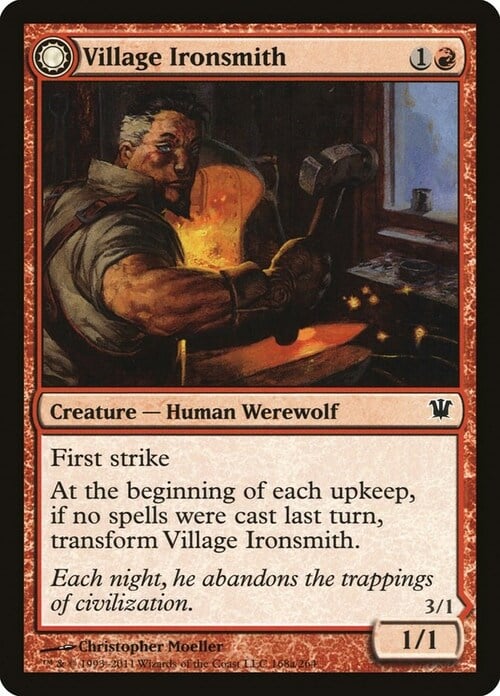 Village Ironsmith // Ironfang Card Front