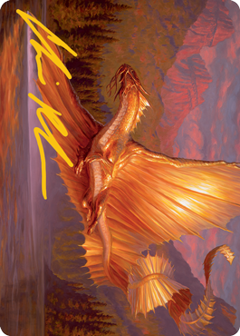 Art Series: Adult Gold Dragon Card Front