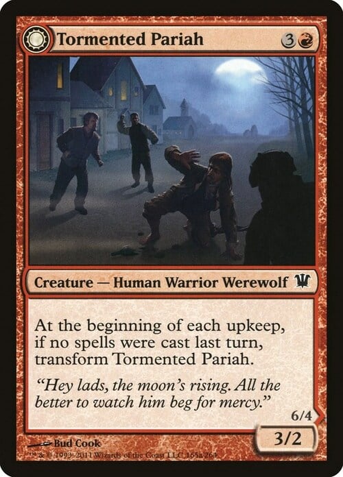 Tormented Pariah // Rampaging Werewolf Card Front