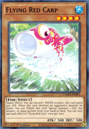 Flying Red Carp Card Front