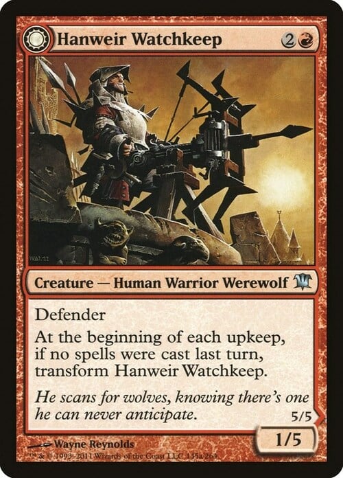Hanweir Watchkeep // Bane of Hanweir Card Front
