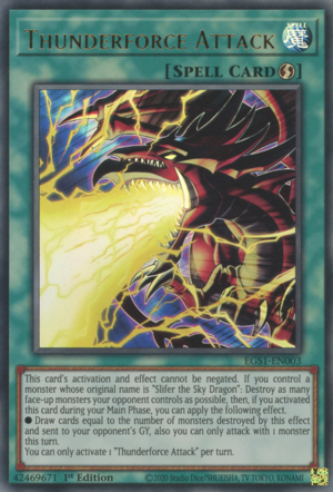 yugioh cards slifer sky dragon the Based on Slifers signature attack Thunderforce Attack
