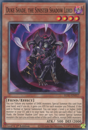 Duke Shade, the Sinister Shadow Lord Card Front