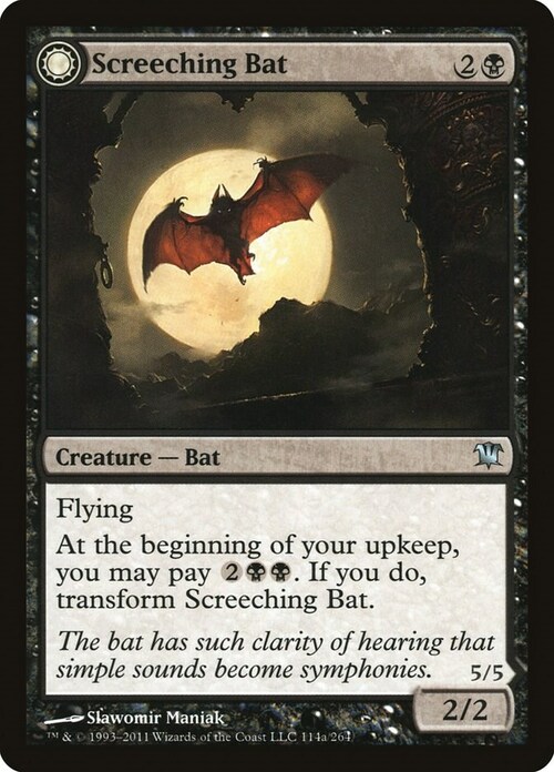Screeching Bat // Stalking Vampire Card Front