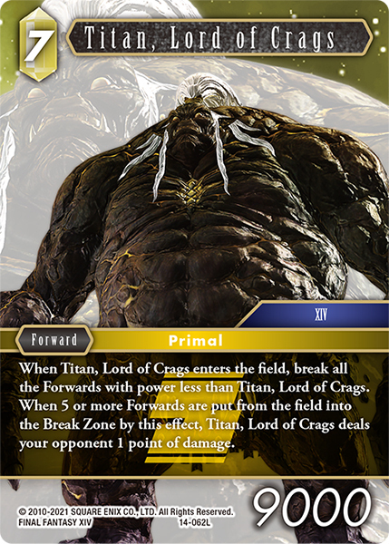 Titan, Lord of Crags Card Front