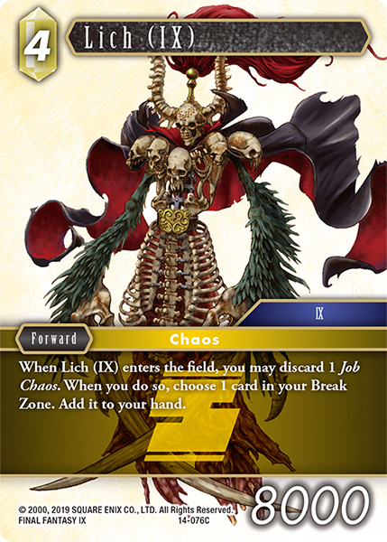 Lich (IX) Card Front