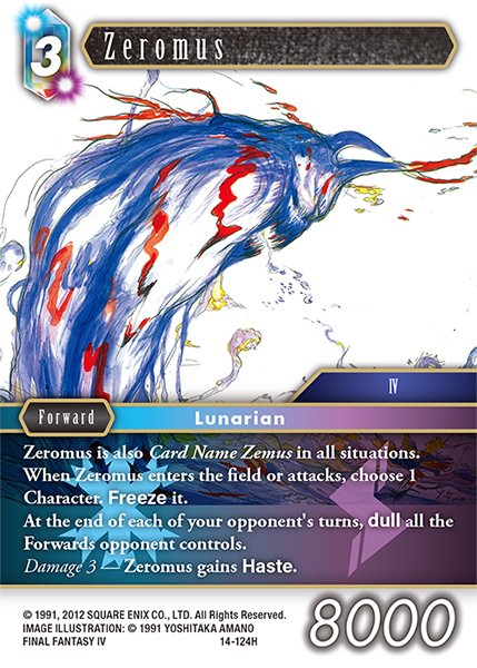 Zeromus Card Front