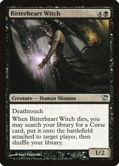 Bitterheart Witch Card Front