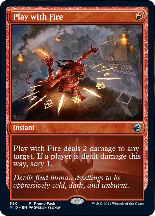 Play with Fire Card Front