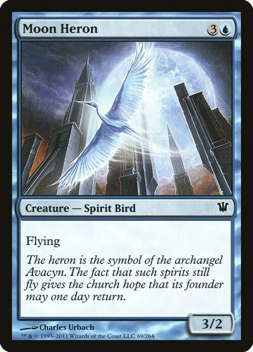 Moon Heron Card Front