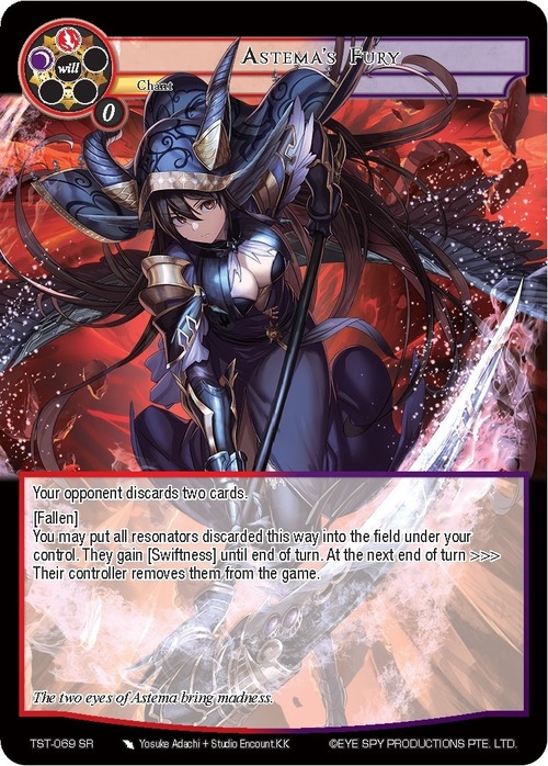 Astema's Fury Card Front