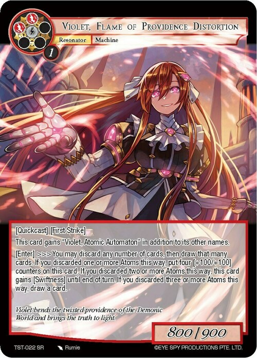 Violet, Flame of Providence Distortion Card Front