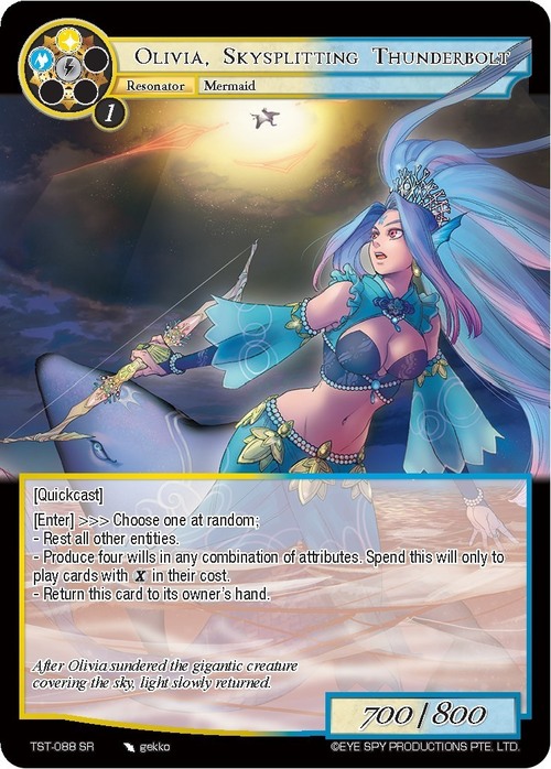 Olivia, Skysplitting Thunderbolt Card Front